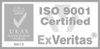 ISO 9001 certified badge